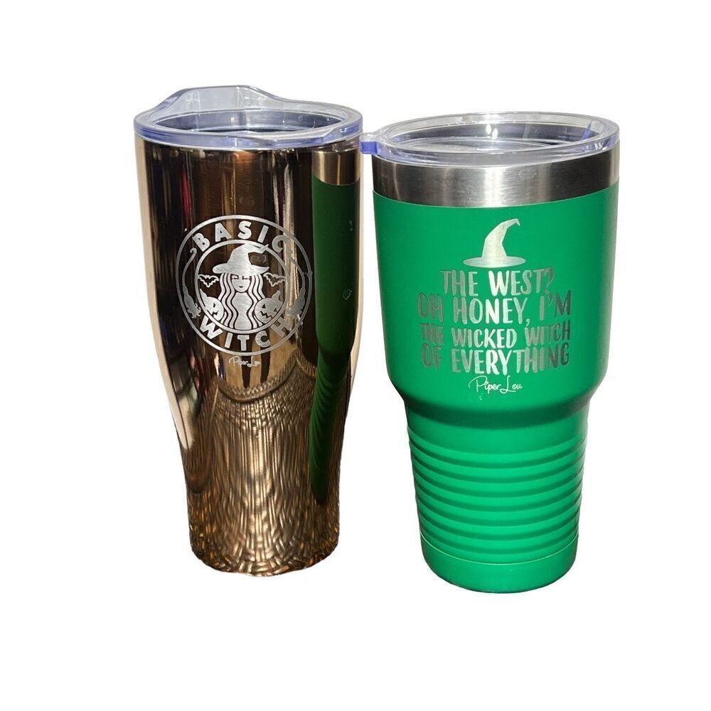 Piper Lou Basic Witch Stainless Steel Tumblers Set of Two